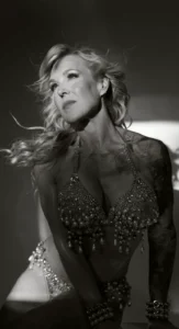 Competitive stage makeup with high-contrast glam and fitness-focused beauty, styled by Waring Makeup, Ottawa Fitness Competition Makeup Artist.