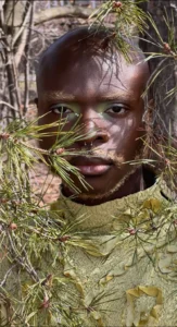 Conceptual editorial makeup with organic textures and earthy tones, styled by Waring Makeup, Ottawa Editorial Makeup Artist.