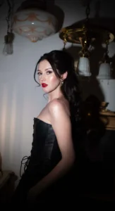 Full glam prom makeup with bold lips and dramatic eyes, styled by Waring Makeup, Ottawa Prom Makeup Artist.