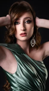 Statement full glam makeup with bold eyes and sculpted waves, styled by Waring Makeup, Ottawa Graduation Makeup Artist.